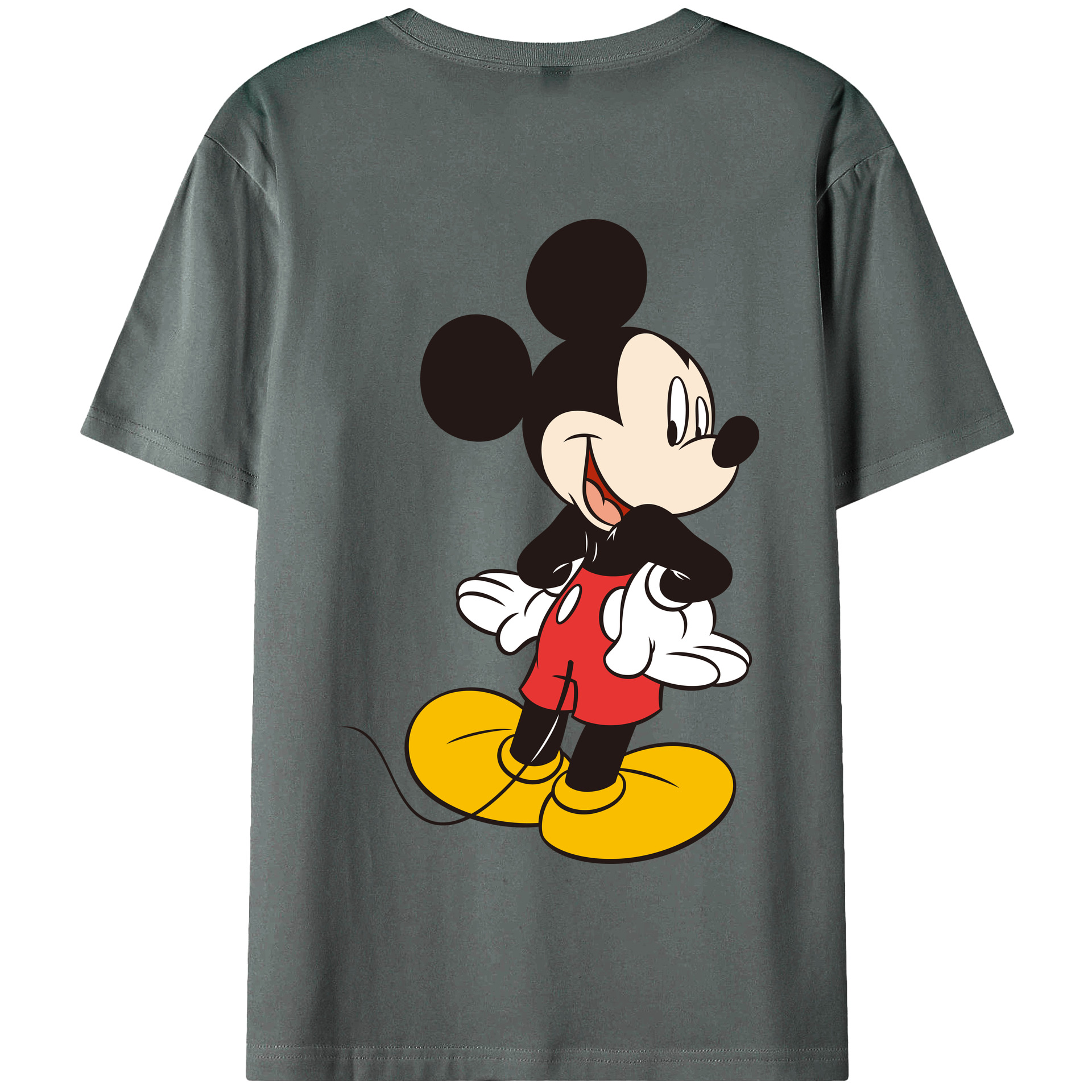 （画像用） ミッキーマウス Mickey Mouse 綿100％半袖Tシャツ（背面プリント）
